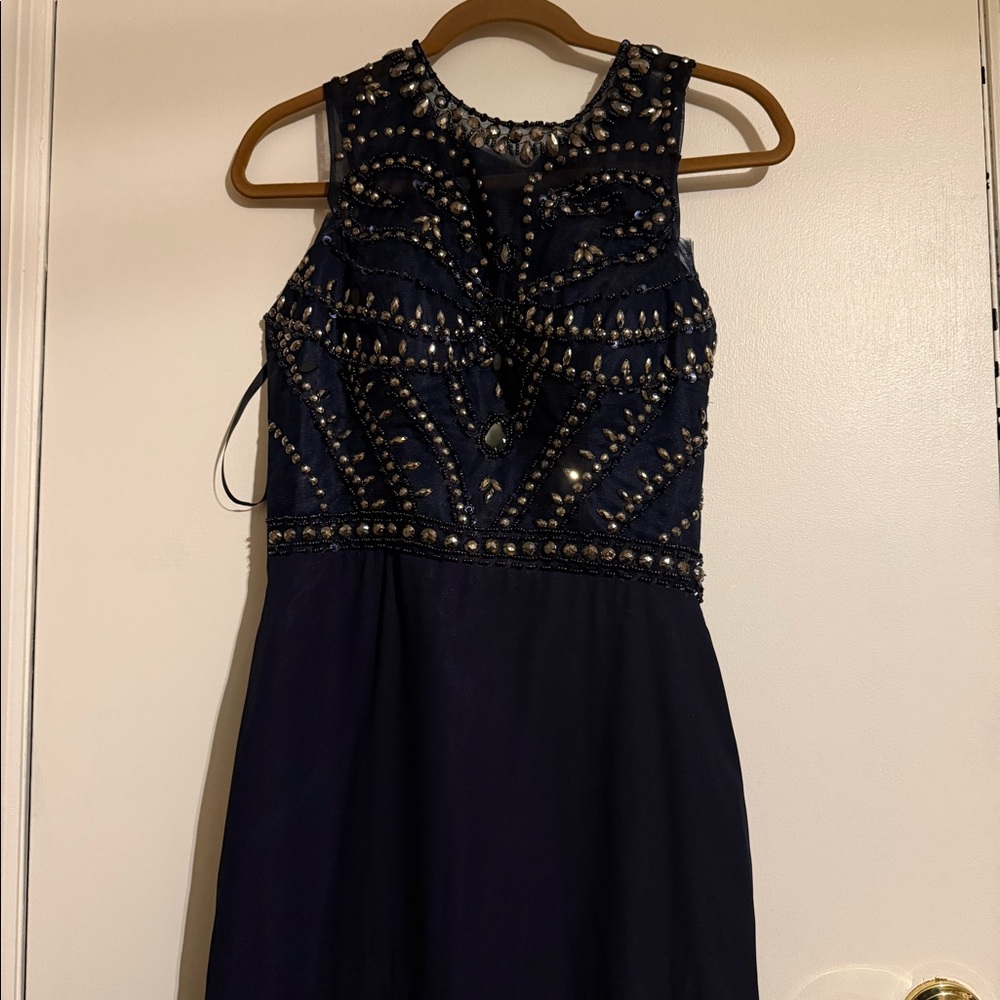 Navy Floor Length Dress - Size 8/10